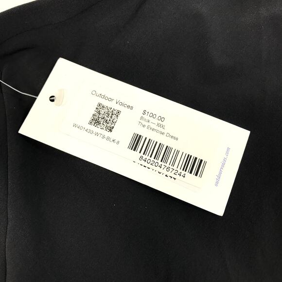 OUTDOOR VOICES The Exercise Dress Sz XXXL Black Functional Racerback Shorts NWT - Picture 12 of 14